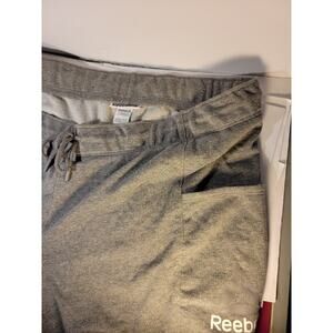 Reebok Gray Womens Athletic Shorts Drawstring Pockets Size XL